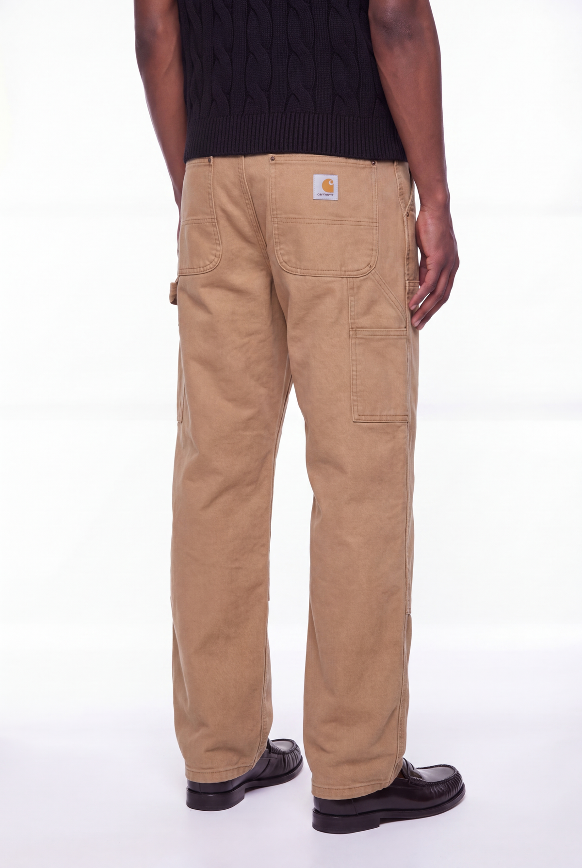 Tan Double-Knee Canvas Carpenter Work Pants