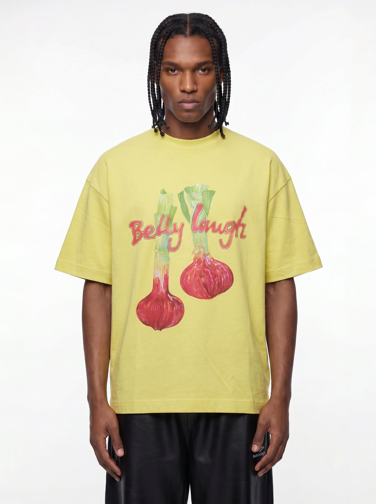 Yellow Onion Belly Laugh Graphic T-Shirt