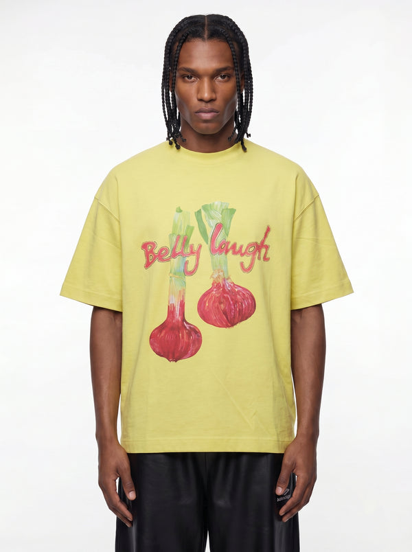 Yellow Onion Belly Laugh Graphic T-Shirt