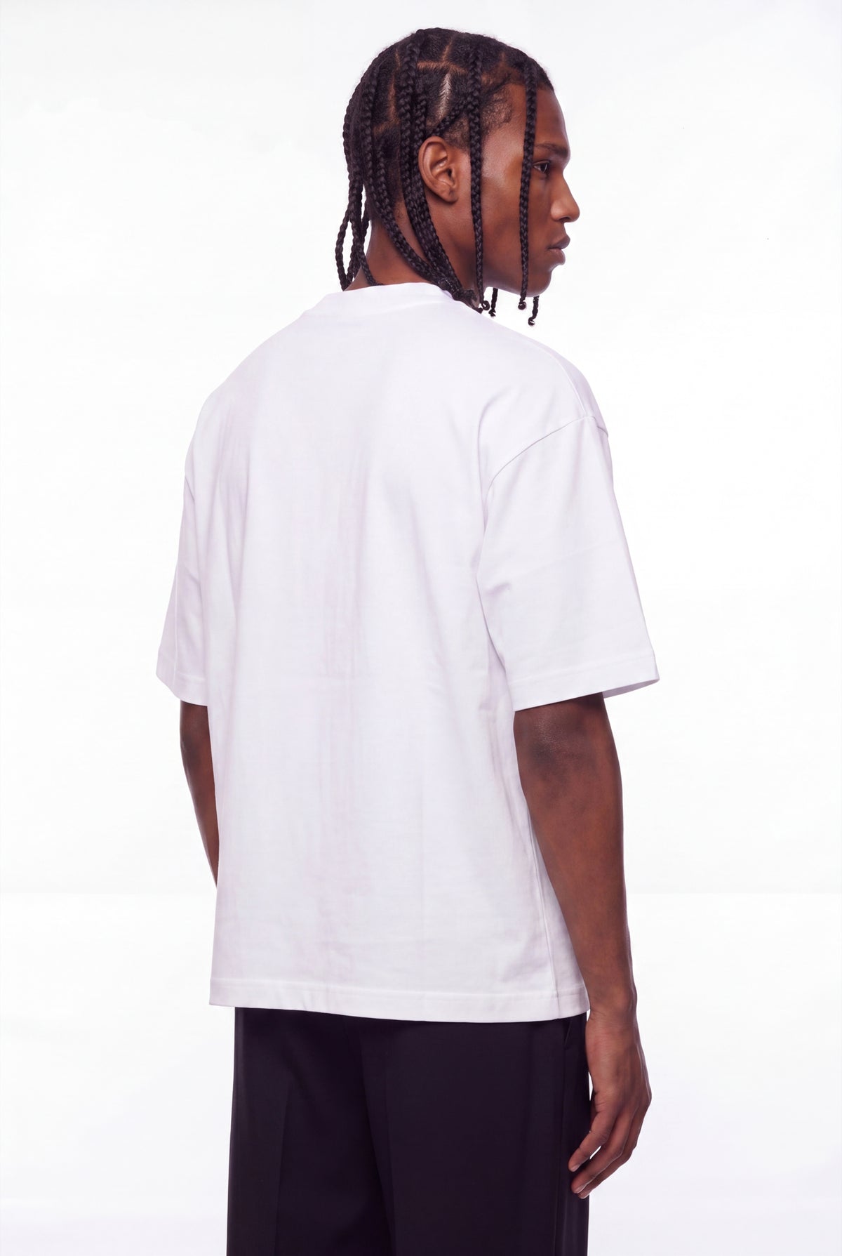 White Mirrored 33 Faux Pearl Stud T-Shirt