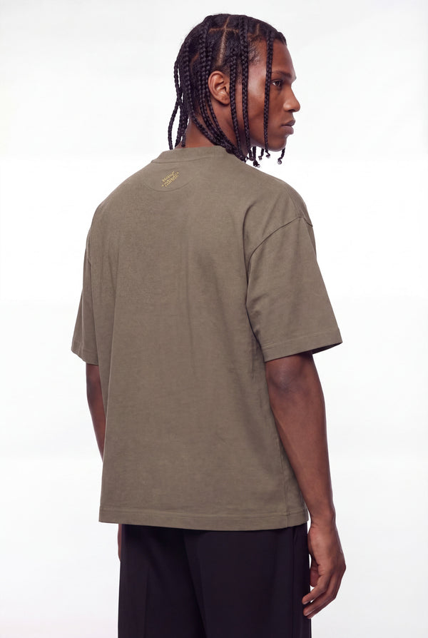 Olive Lovers Studded Embroidered T-Shirt