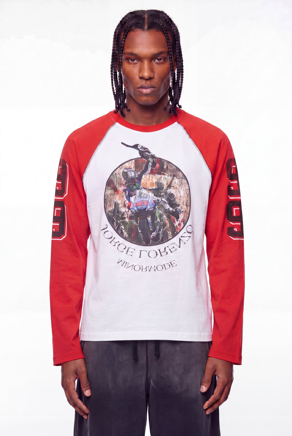 White Lorenzo 99 Racing Graphic Raglan Long Sleeve