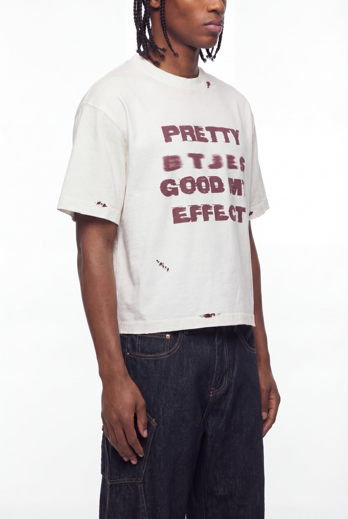 Off-White Paint Splatter Slogan T-Shirt