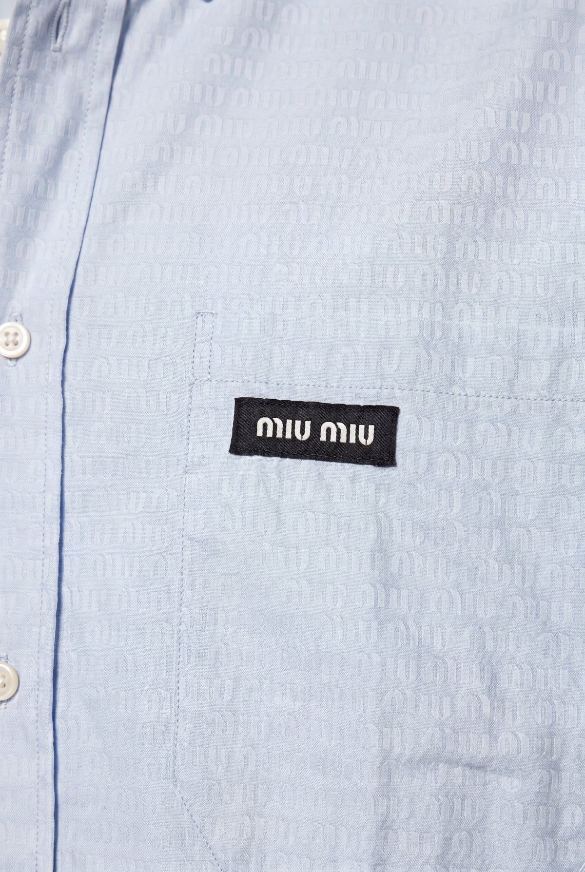 Light Blue Jacquard Monogram Logo Shirt