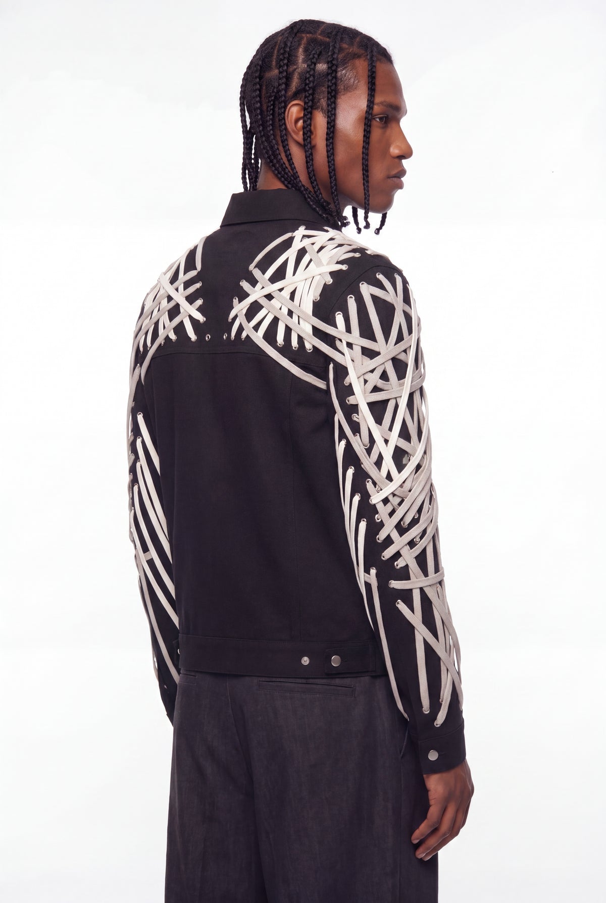 Black Tecuatl Megalace Cotton Jacket