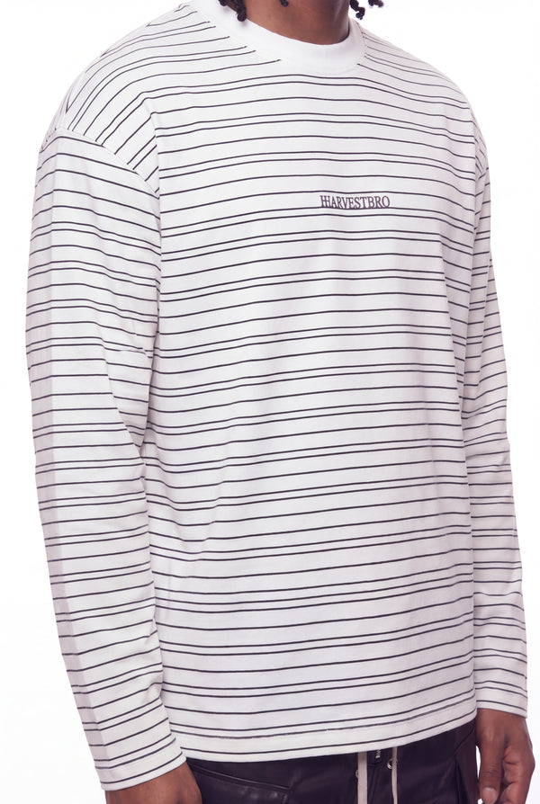 Fine Stripe Long Sleeve Tee