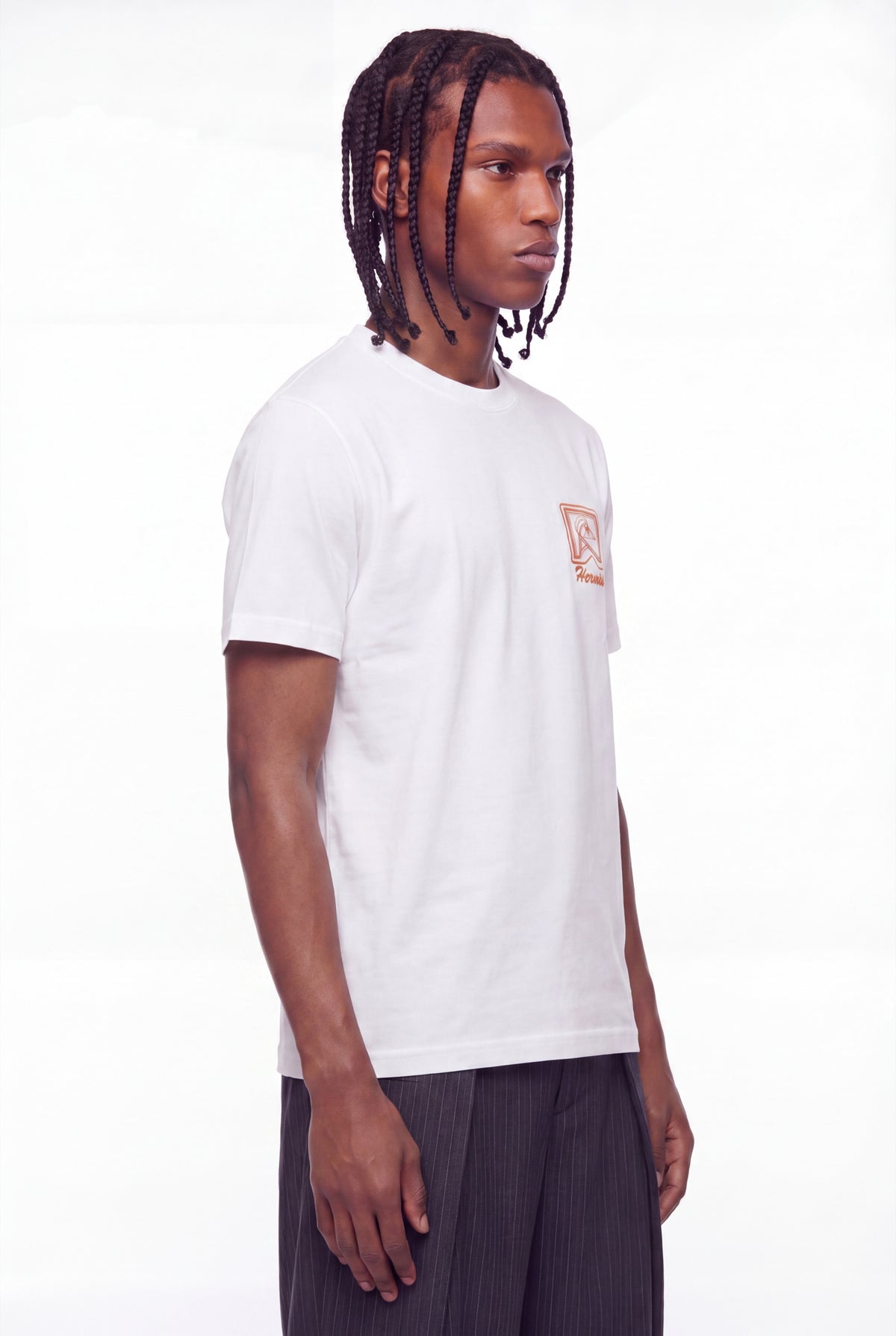White Embroidered Horse Crest T-Shirt