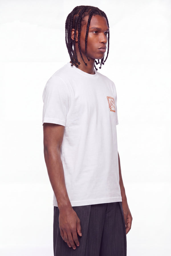 White Embroidered Horse Crest T-Shirt